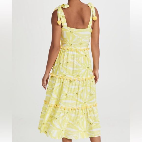 Never Fully Dressed Yellow Sun Pom Pom MIDI Dress NWT SHOPBOP - Picture 5 of 8